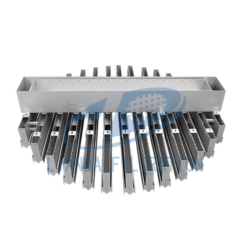 Trough type liquid distributor