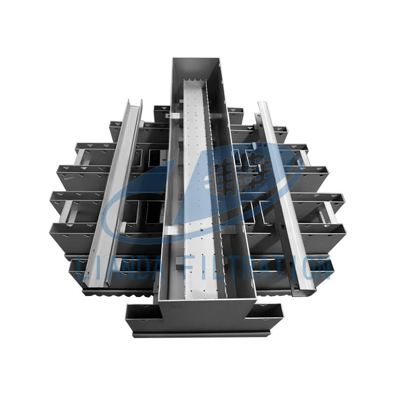 Trough type liquid distributor