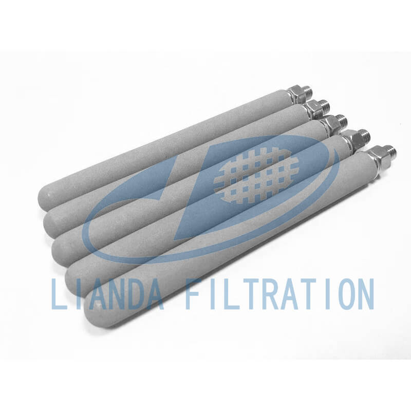Titanium powder sintered filter element