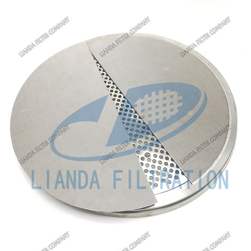 Porous metal filter disc